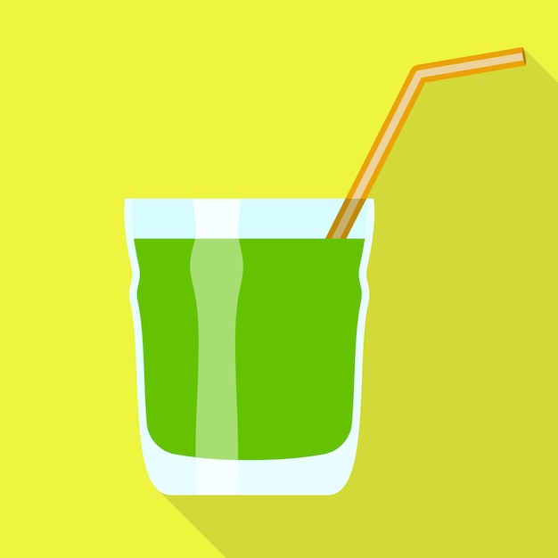Spinat-Smoothie-Symbol Flache Illustration eines Spinat-Smoothie-Vektorsymbols für Webdesign