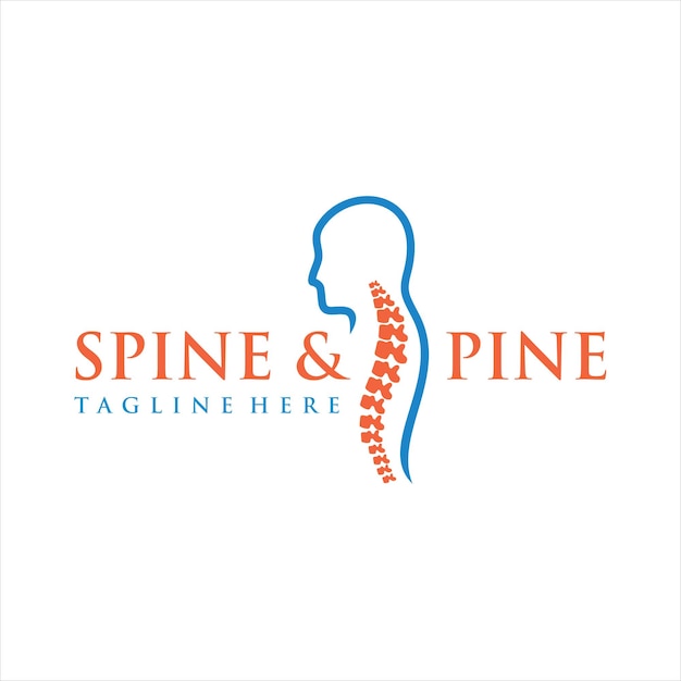 Spine-logo-design medizinisches chiropraktik-logo auf weißem, isoliertem hintergrund chiropraktik-logo-vorlage