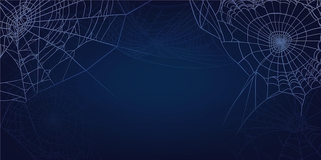 Spinnennetz Halloween gerahmt dunkler Hintergrund