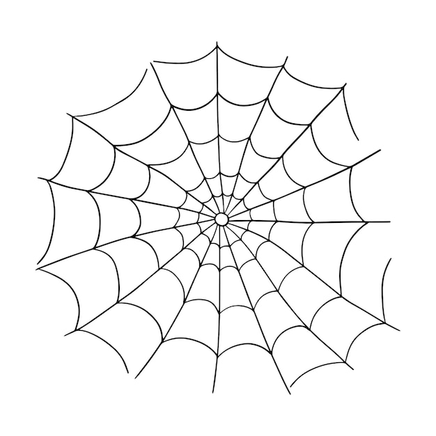 Spinnennetz-spinnennetz-vektor-symbol-doodle