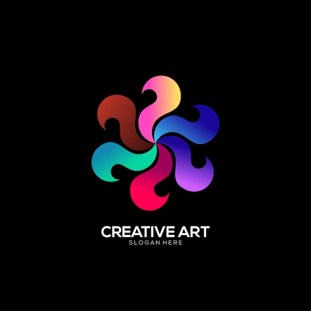 Spinner logo farbverlauf buntes design