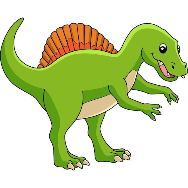 Spinosaurus dinosaurier cartoon farbige cliparts