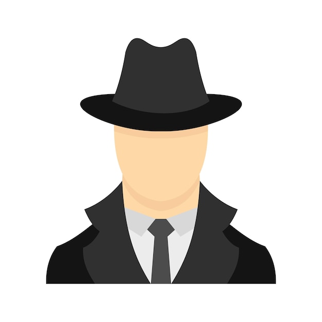 Spionage-Symbol isoliert auf weißem Hintergrund Vektor-Illustration