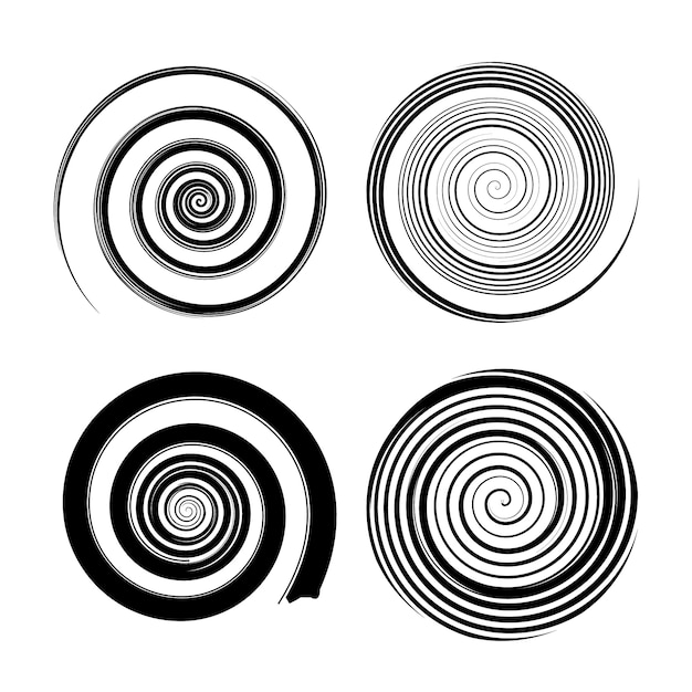 Spiralkreissammlung im flachen design