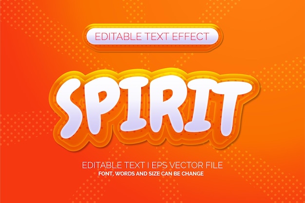 Spirit gummy text-effekt