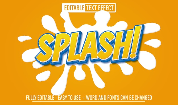 Splash Comic 3d bearbeitbarer Texteffekt