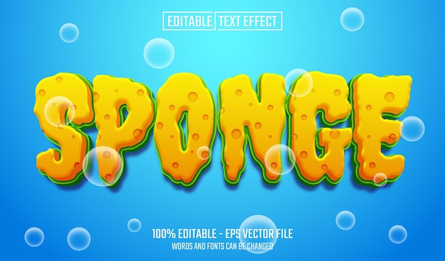 Sponge-bearbeitbare Texteffekt