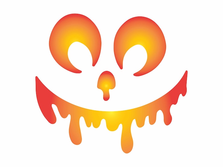 Vektor spooky face pumpkin oder ghost halloween