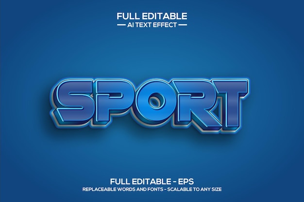 Sport 3d-texteffekt editierbar