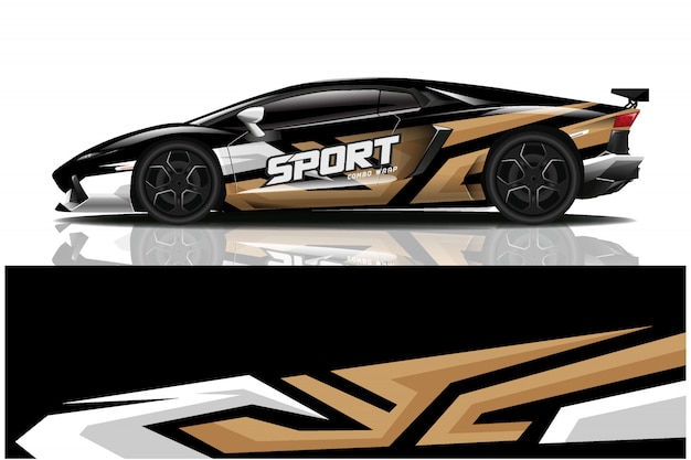 Sport aufkleber wrap illustration