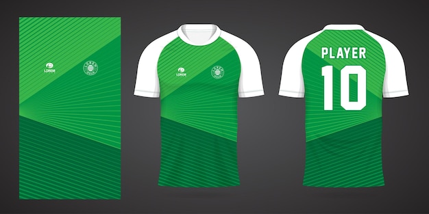 Sport-Design-Vorlage für grüne Fußballtrikots