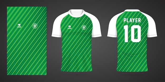 Sport-Design-Vorlage für grüne Fußballtrikots