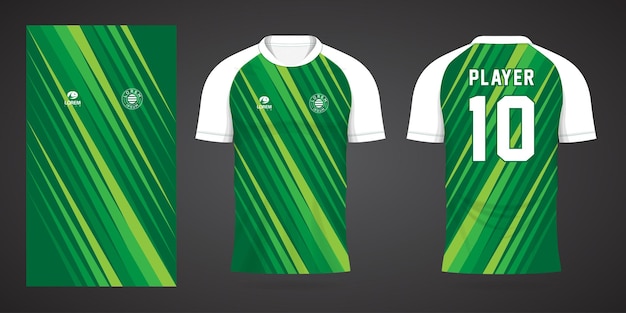 Sport-Design-Vorlage für grüne Fußballtrikots