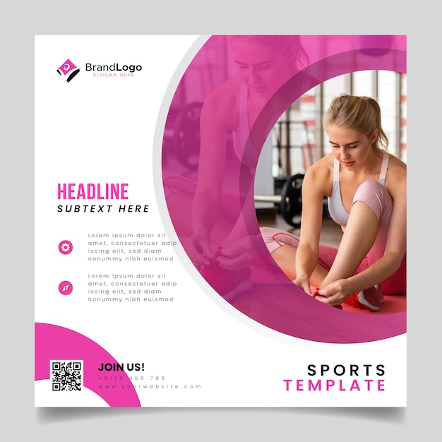 Sport Flyer Vorlage mit Foto