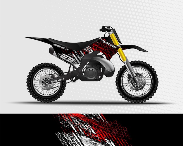 Vektor sport hintergrund abstraktes design für rennmotorrad motocross dirt bike