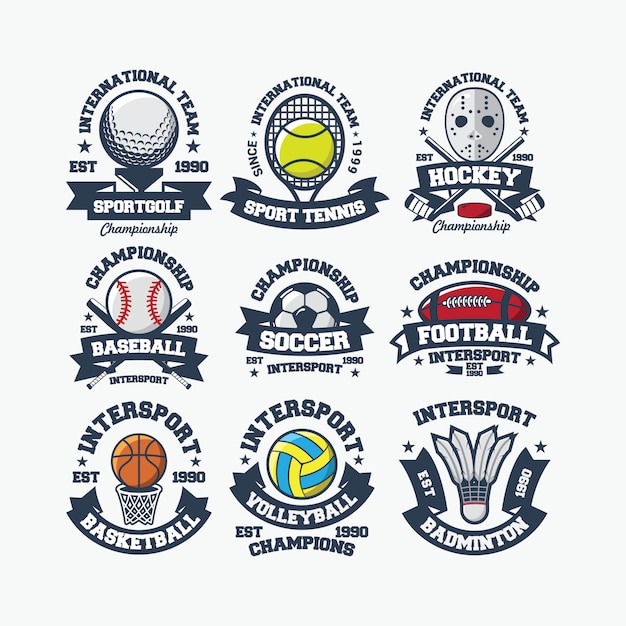 Vektor sport international logo vektor