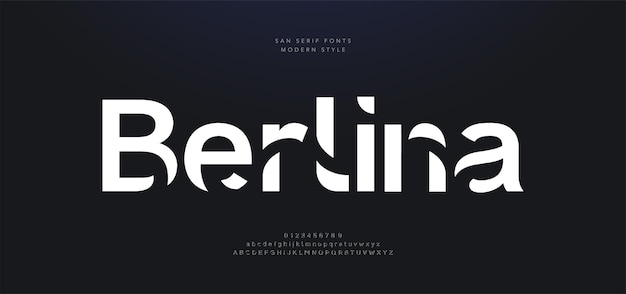 Vektor sport moderne urbane alphabet-schriftarten typografie abstrakte technologie zukünftige kreative logo-schriftart