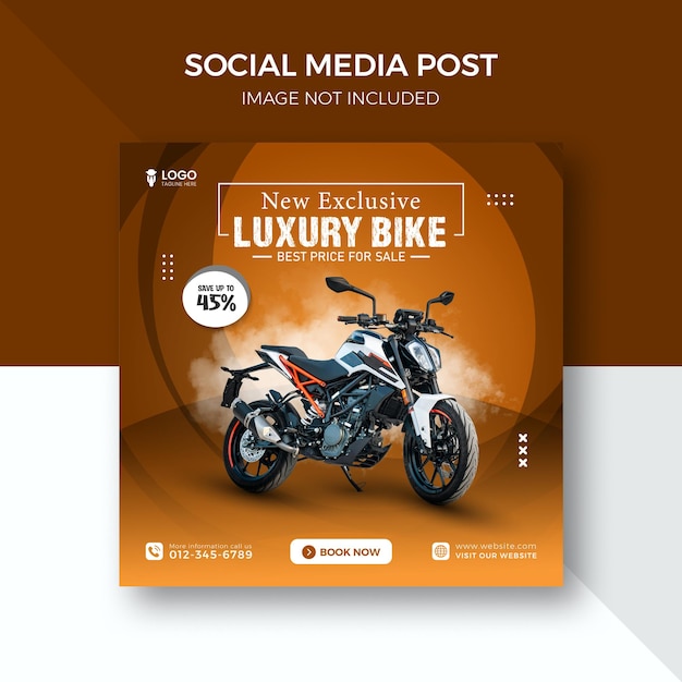 Sport-motorrad-verkauf social-media-post-template-design