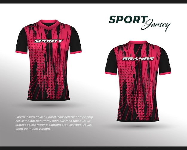 Sport-renntrikot-design, t-shirt-design vorne hinten. sportdesign für fußball-rennrad-gaming-trikot