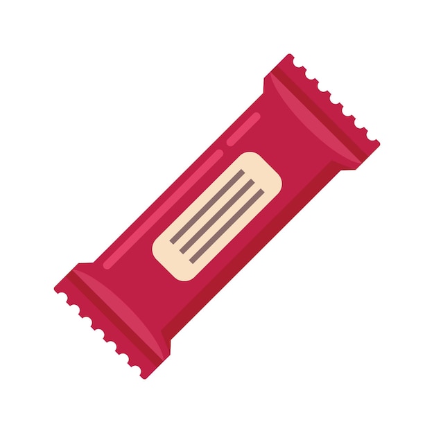 Vektor sport-snackbar-symbol flacher vektor müsli-essen süße packung isoliert