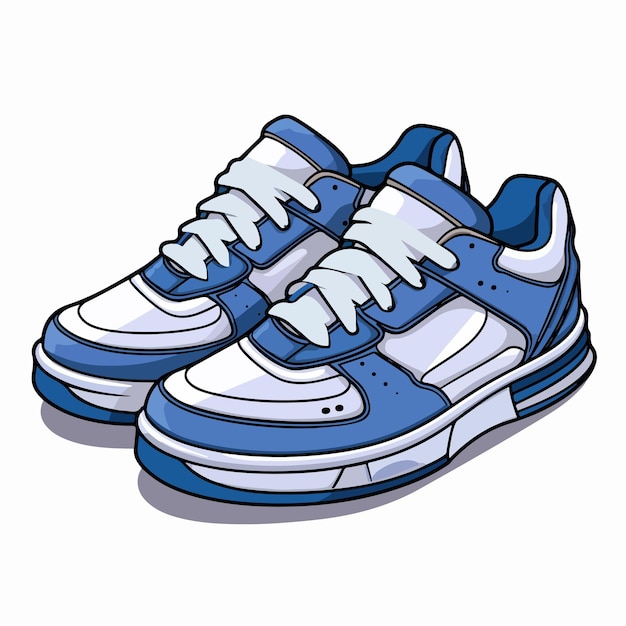 Sport-sneakers flache vektor-illustration sport-sneakers handzeichnung isolierte vektor-illustration