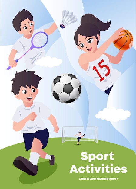 Sportaktivitäten Illustration