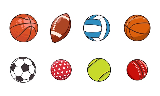 Sportball-Illustration Sportball-Vektor Fußball-Illustrierung Ball-Illustrationen