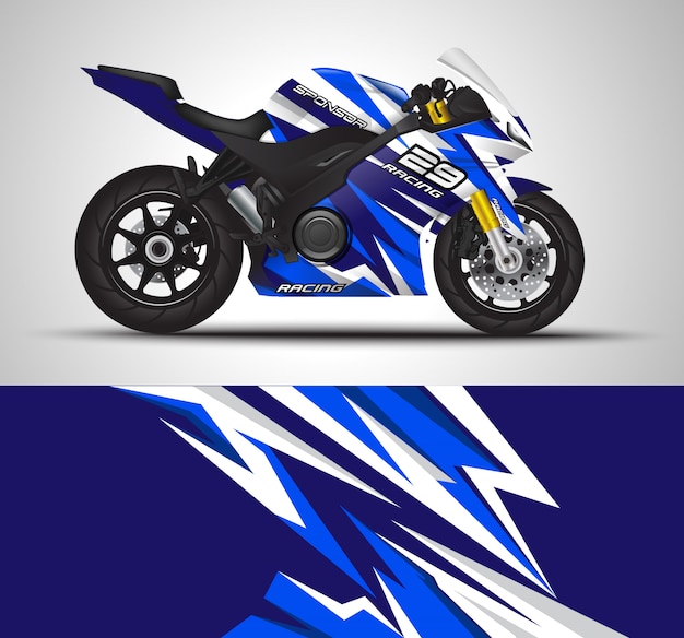 Sportbike motorrad motorsport und vinyl aufkleber design