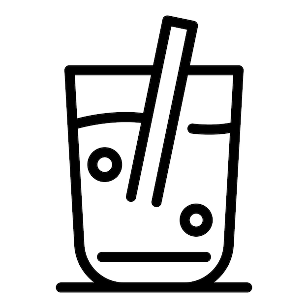 Sporternährungs-saftglas-symbol umriss des sporternährungs-saftglas-vektorsymbols für webdesign isoliert auf weißem hintergrund