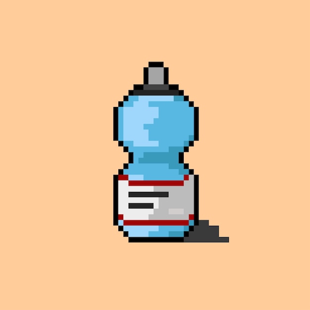 Sportflasche im pixel-art-stil