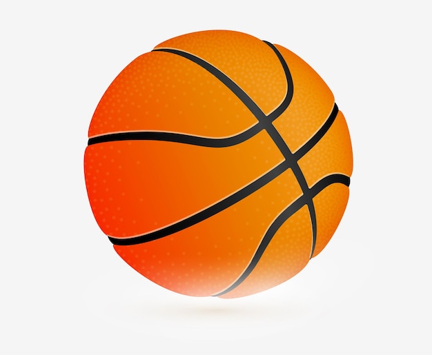 Sportikone. Basketballball, einfache flache Vorlage.