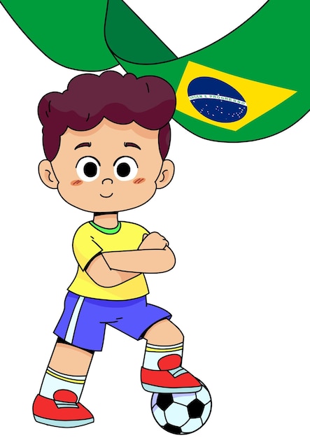 Sportkind brasilien fußballjunge