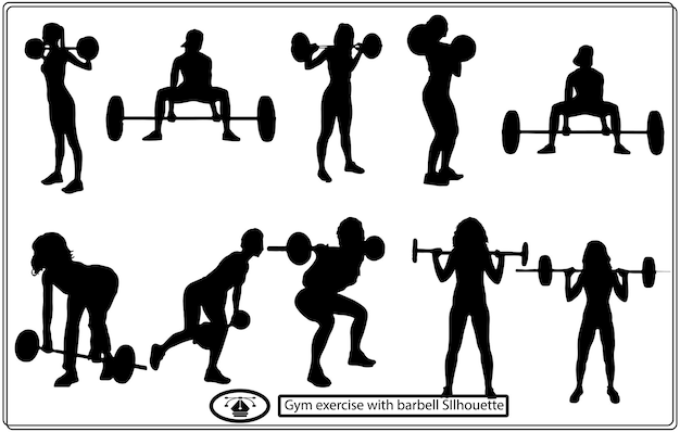 Sportlerinnen, die übungen machen silhouette