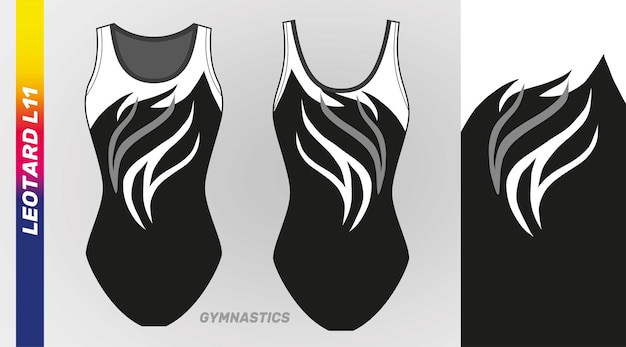 Sportliche gymnastik-leotard-design