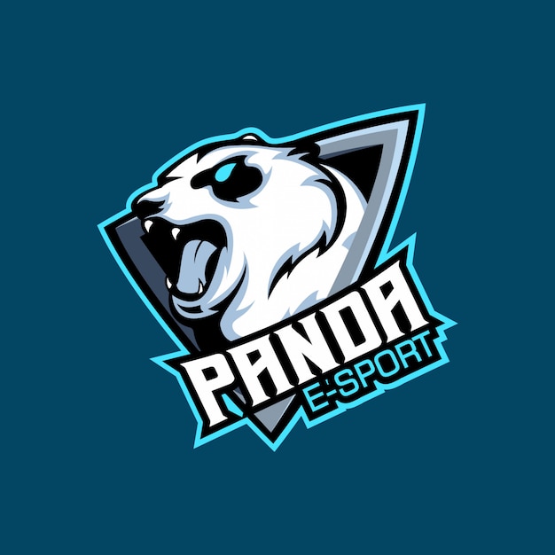 Sportlogo des bärenpandas e, spielteammaskottchen