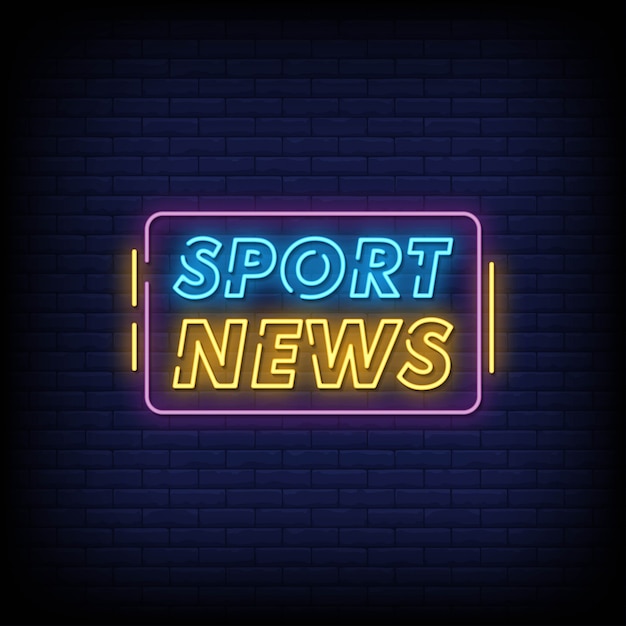 Sportnachrichten neon signs style text