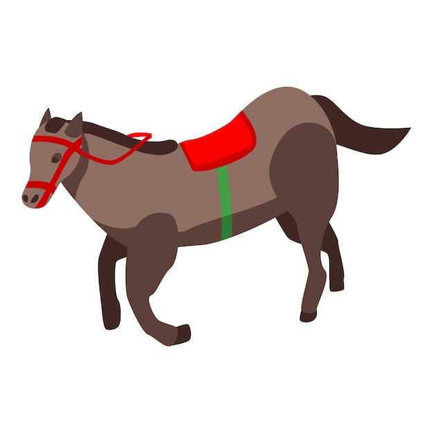 Vektor sportpferd-symbol isometrisches sportpferd-vektorsymbol für webdesign isoliert auf weißem hintergrund