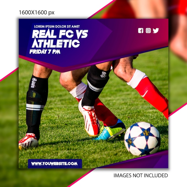 Sportpublikation Fußball für soziales Netzwerk