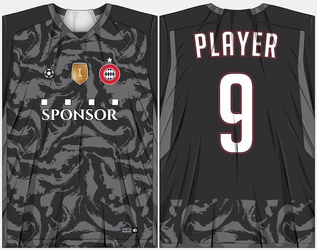 Vektor sportshirt-design fertig zum drucken - fußballtrikot für sublimation