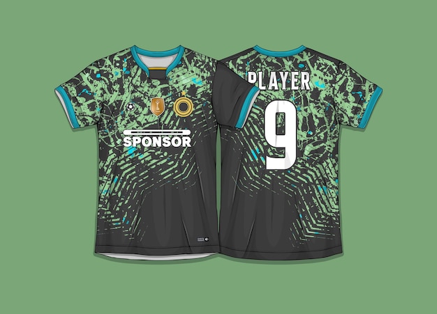 Sportshirt-design fertig zum drucken - fußballtrikot für sublimation