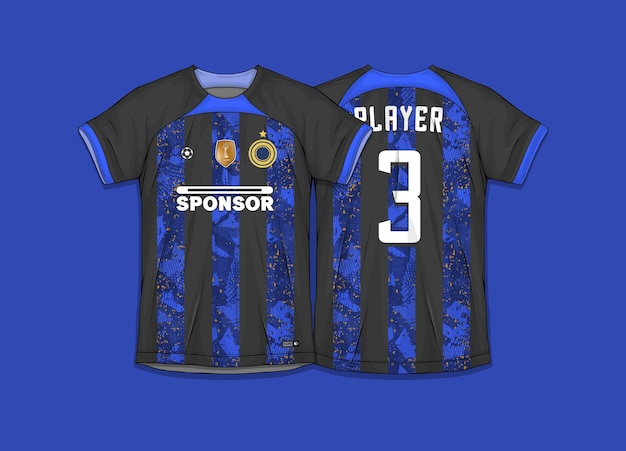 Vektor sportshirt-design fertig zum drucken fußballtrikot für sublimation