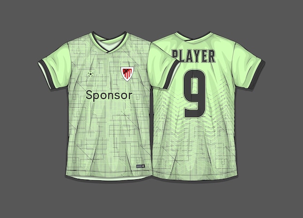 Vektor sportshirt-design fertig zum drucken fußballtrikot für sublimation