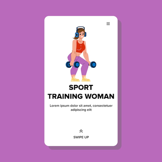 Sporttrainingsfrauenvektor