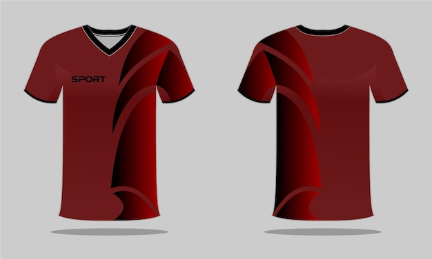 Sporttrikot und t-shirt-vorlage sporttrikot-design. sportdesign für fußball, rennen, gaming