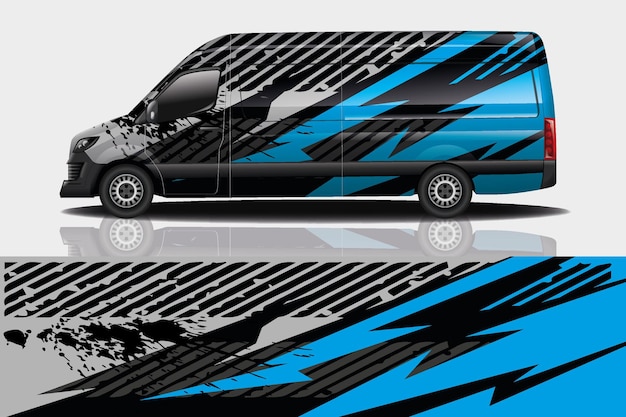 Sportwagen-Aufkleber-Wrap-Design-Vektor
