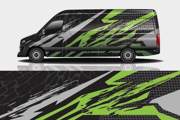 Sportwagen-Aufkleber-Wrap-Design-Vektor