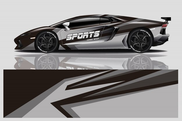 Sportwagen Aufkleber Wrap Design