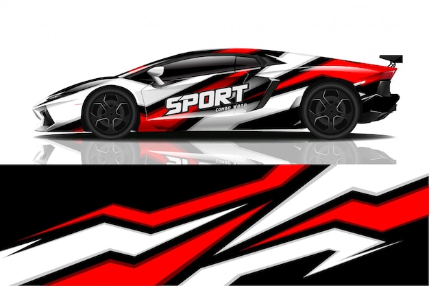 Sportwagen aufkleber wrap design