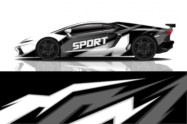 Sportwagen Aufkleber Wrap Design