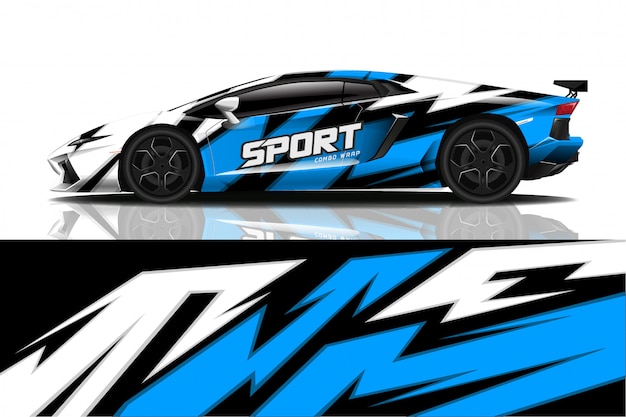 Sportwagen aufkleber wrap design